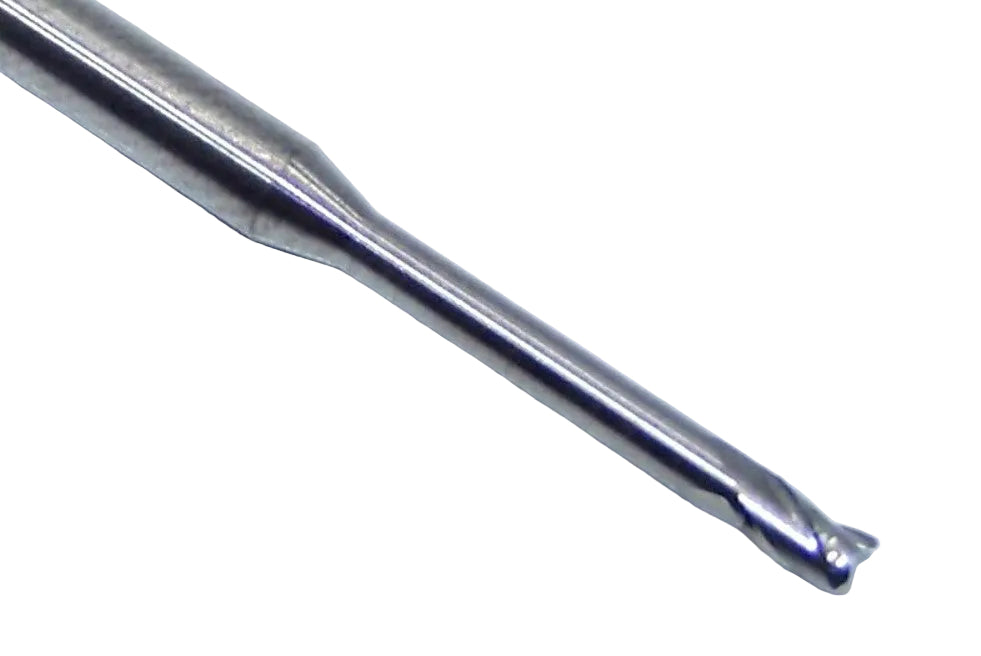 08843 Kyocera SGS 0.0800" Carbide 3 Flute End Mill Extended Reach .010" Radius 0.0800" Diameter 0.120" Flute 2.5" Length 0.125" Shank
