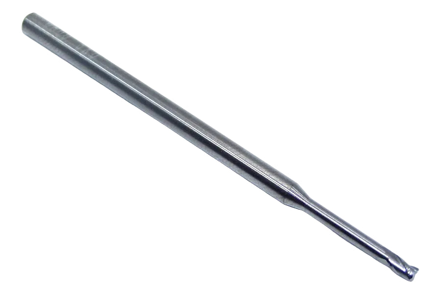 08843 Kyocera SGS 0.0800" Carbide 3 Flute End Mill Extended Reach .010" Radius 0.0800" Diameter 0.120" Flute 2.5" Length 0.125" Shank