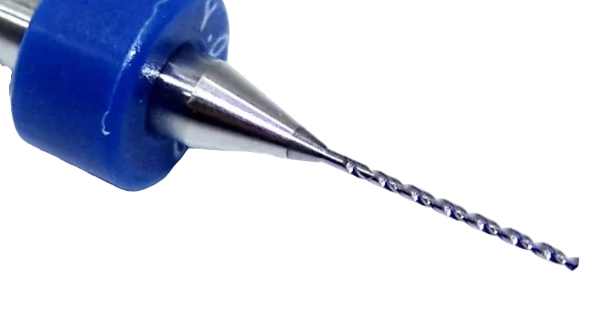 100.0210.360 Kyocera #75 Carbide 2 Flute Drill PCB Type .0210" Diameter .360" Flute 1.50" Length .125" Shank with Ring