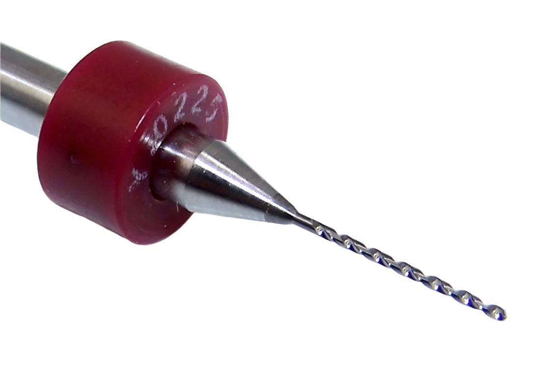 100.0225.360 Kyocera #74 Carbide 2 Flute Drill PCB Type .0225" Diameter .360" Flute 1.50" Length .125" Shank