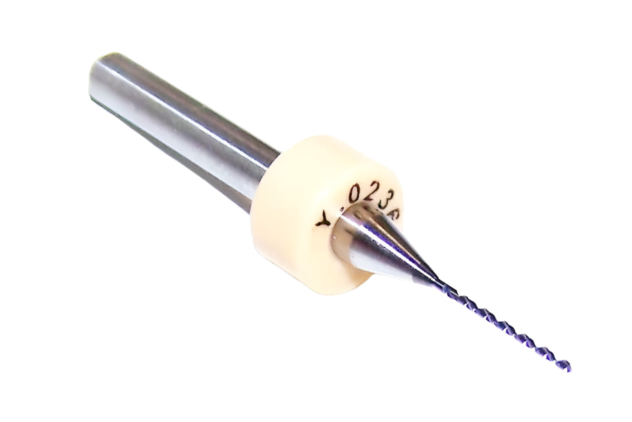 100.0236.360 Kyocera 0.60mm Carbide 2 Flute Drill PCB Type .0236" Diameter .360" Flute 1.50" Length .125" Shank