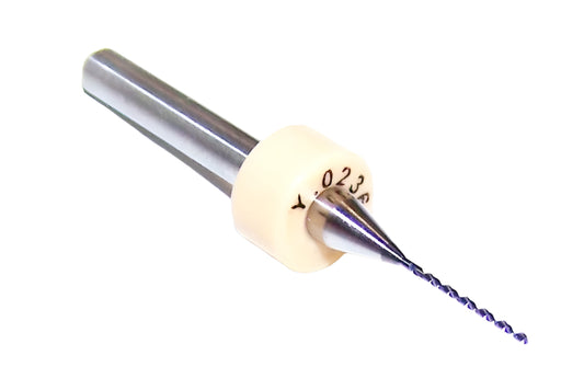 100.0236.360 Kyocera 0.60mm Carbide 2 Flute Drill PCB Type .0236" Diameter .360" Flute 1.50" Length .125" Shank