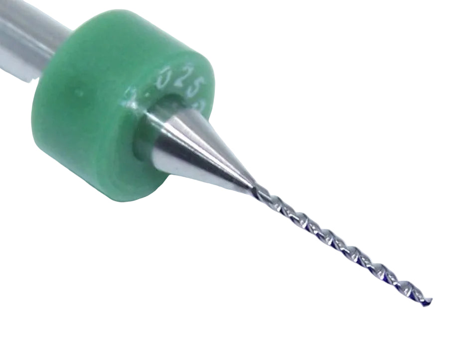 100.0250.400 Kyocera #72 Carbide 2 Flute Drill PCB Type .0250" Diameter .400" Flute 1.50" Length .125" Shank 130° Point