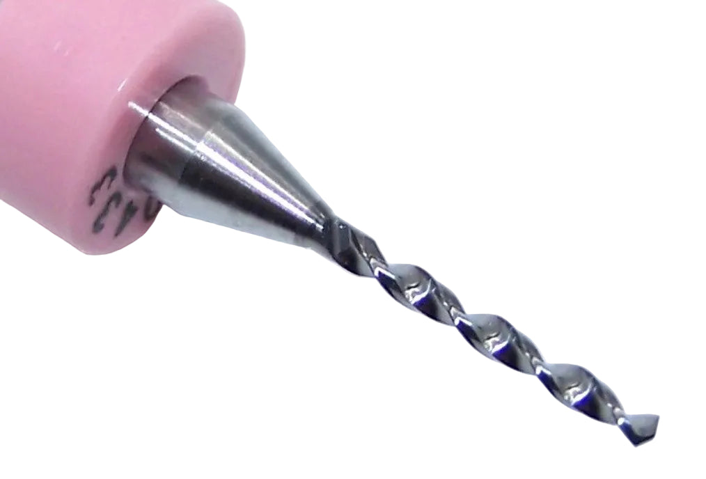 100.0433.400 Kyocera 1.10mm Carbide 2 Flute Drill PCB Type .0433" Diameter .400" Flute 1.50" Length .125" Shank