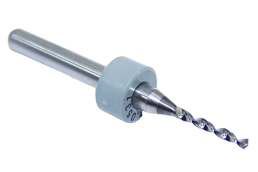 100.0531.400 Kyocera 1.35mm Carbide 2 Flute Drill PCB Type .0531" Diameter .400" Flute 1.50" Length .125" Length 130° Point