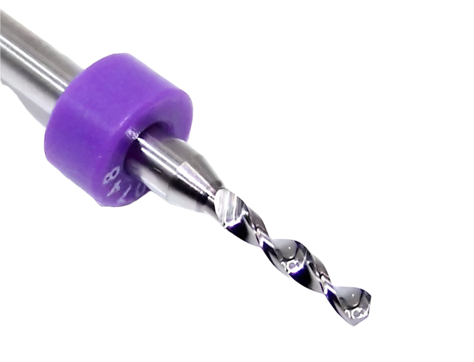 100.0748.400 Kyocera 1.90mm Carbide 2 Flute Drill PCB Type .0748" Diameter .400" Flute 1.50" Length .125" Shank