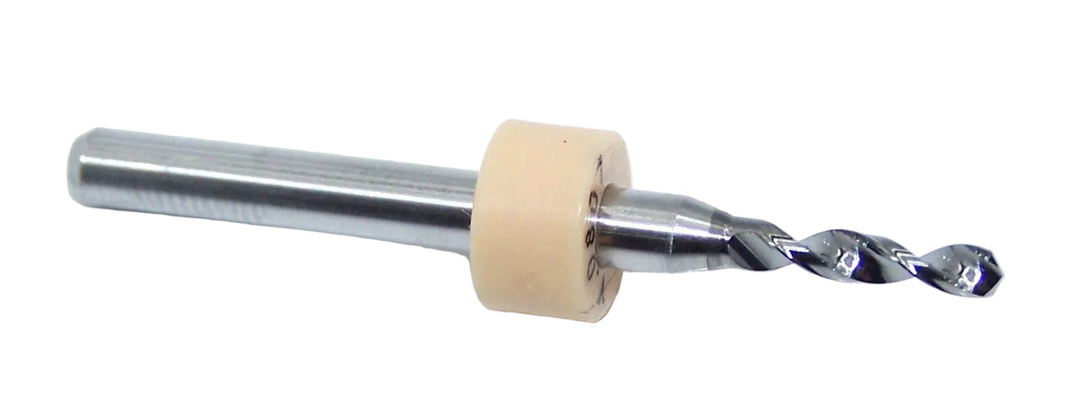 100.0807.400 Kyocera 2.05mm Carbide 2 Flute Drill PCB Type .0807" Diameter .400" Flute 1.50" Length .125" Shank