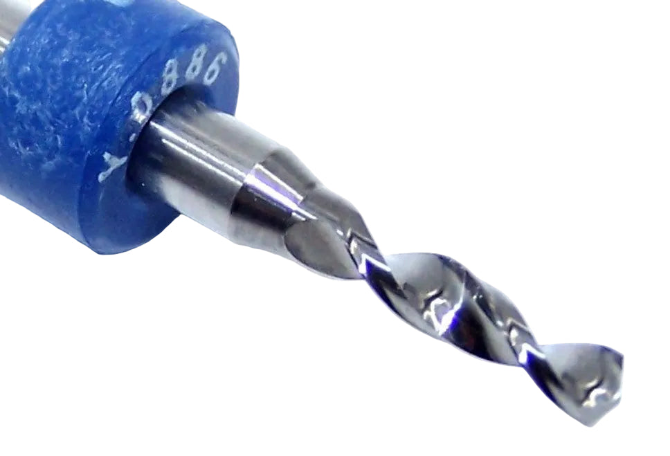 0.0886" CARBIDE PCB DRILL 2 FLUTE 2.25mm DIA - KYOCERA PCB 100.0886.400