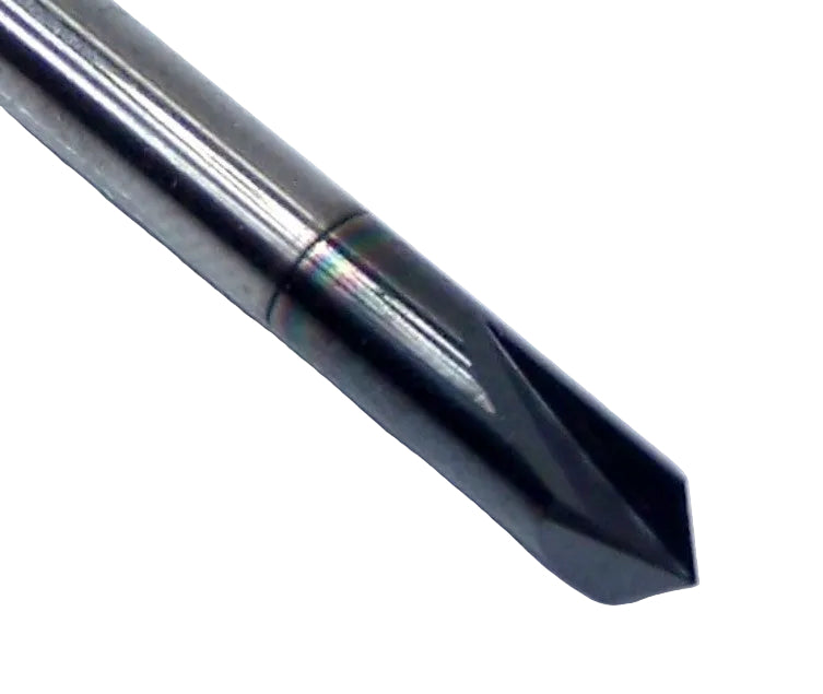 CM-100L050 Kyocera Microtools 100° AlTiN Coated Chamfer Mill 0.125" Diameter 0.50" Flute 1.5" Length 0.125" Shank