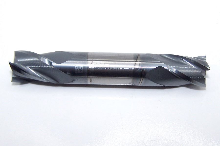 10268447 Seco 1/2" Carbide 4 Flute End Mill Double End TiAlN Coated .500" Diameter .625" Flute 3.00" Length .500" Shank Double Ended C5141-.500D1S.0Z4D SIRA
