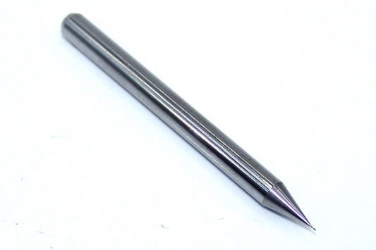 105-0073.025A1 Kyocera .0073" Carbide 2 Flute Drill Bit 0.0073" Diameter 0.025" Flute 1.50" Length 0.125" Shank 90° Point