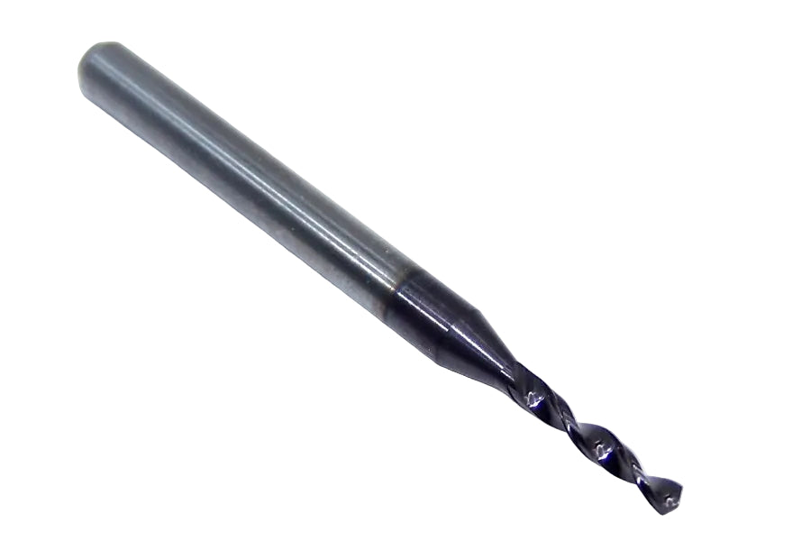 105-0635L400 Kyocera #52 Carbide 2 Flute Drill PCB Type AltiN 0.0635" Diameter 0.400" Flute 1.5" Length 0.125" Shank 130° Point