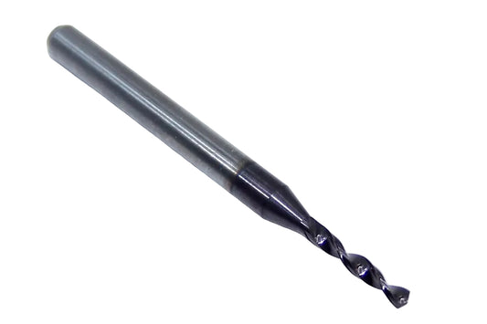 105-0635L400 Kyocera #52 Carbide 2 Flute Drill PCB Type AltiN 0.0635" Diameter 0.400" Flute 1.5" Length 0.125" Shank 130° Point