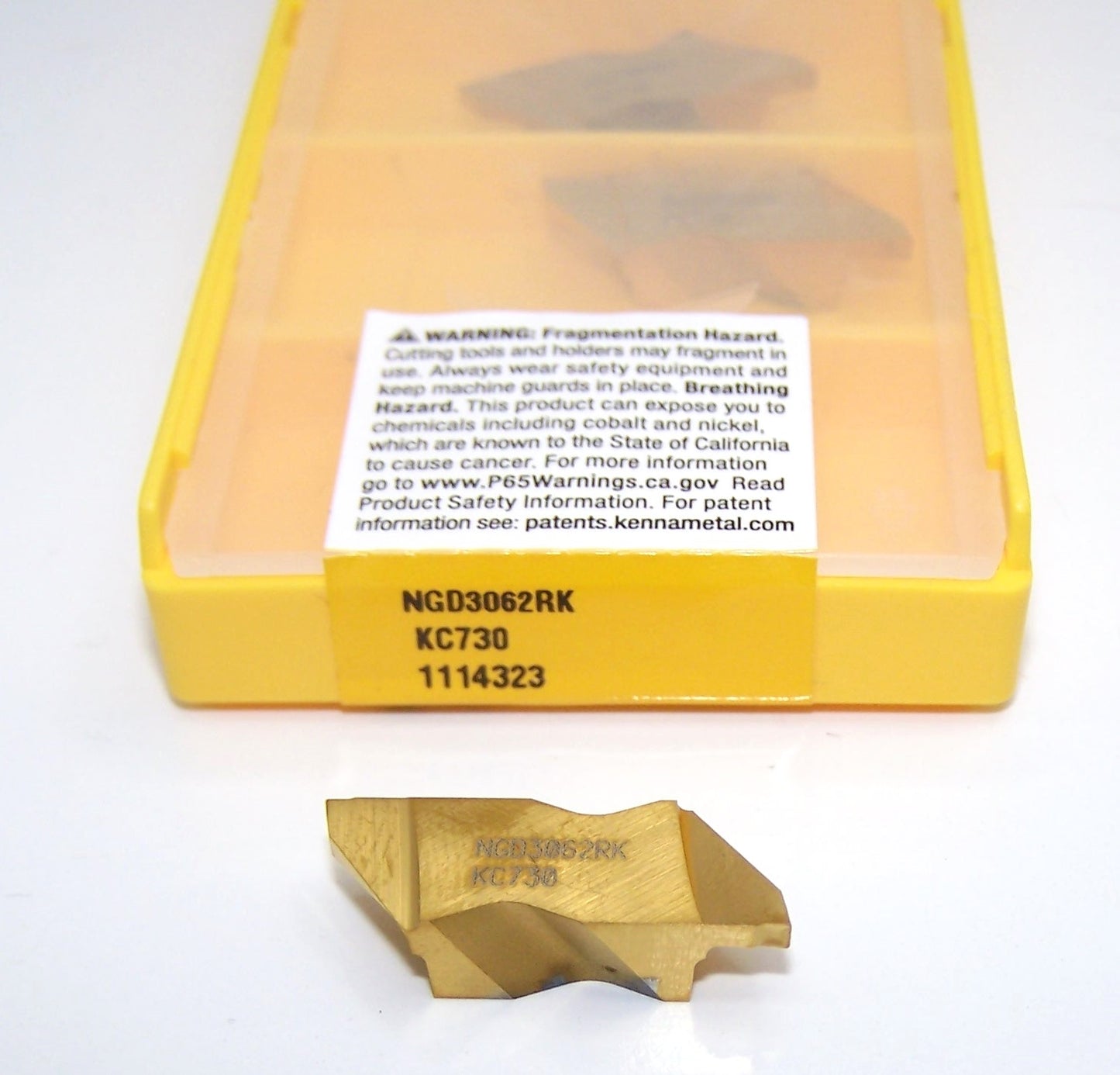 NGD3062RK KC730 Kennametal Top Notch Grooving Insert Right Hand Long Reach .062" Width Size 3 - 1114323 - Pack of 5