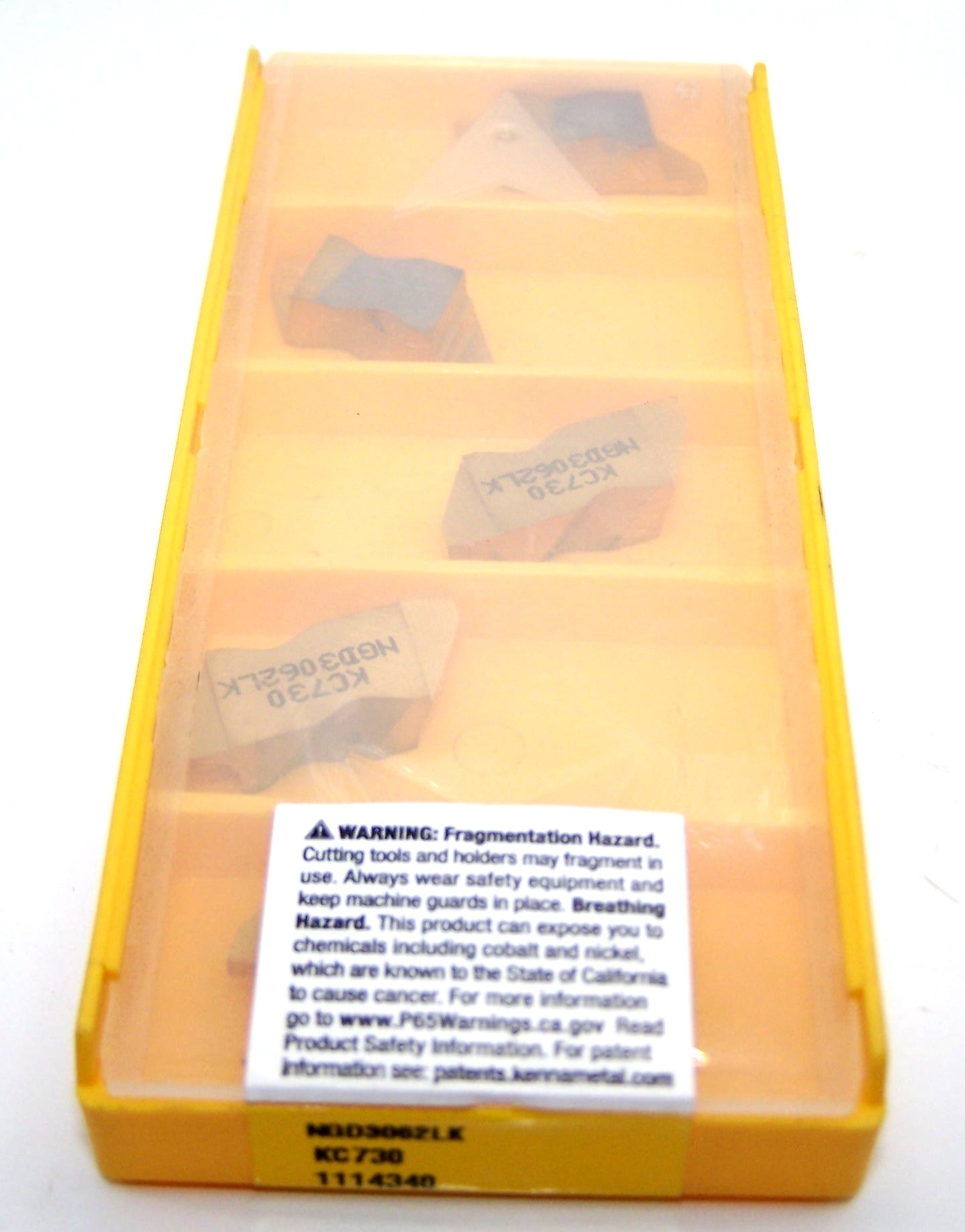 NGD3062LK KC730 Kennametal Top Notch Grooving Insert Long Reach .062" Width Size 3 - 1114340 - Pack of 5