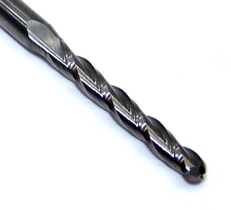 12899 Harvey Tool .1000" Carbide 3 Flute End Mill Ball End Long .1000" Diameter .750" Flute 2.50" Length 0.125" Shank