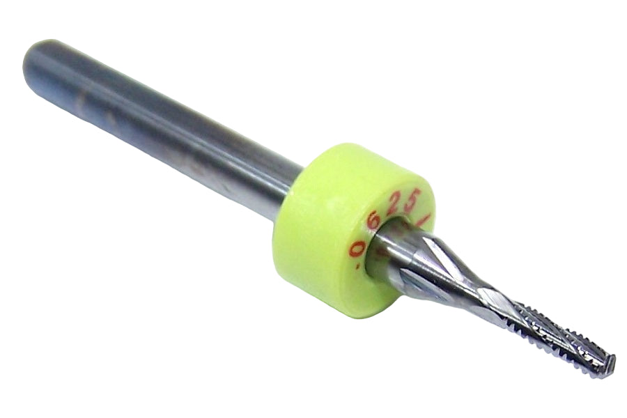 1300I0625A195B1 Kyocera 1/16" Carbide Chipbreaker Router Burr, Drill Point .0625" Diameter .195 Flute 1.50" Length .125" Shank