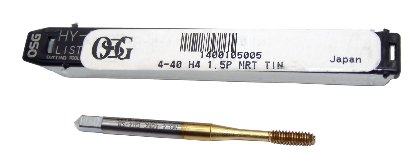 1400105005 OSG 4-40 ROLL FORM TAP H4 1.5P TIN Coated HY-PRO