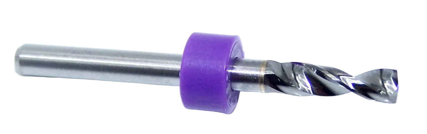 150.1285.500 Kyocera #30 Carbide 2 Flute Drill PCB Type .1285" Diameter .500" Flute 1.50" Length .125" Shank 165° Point