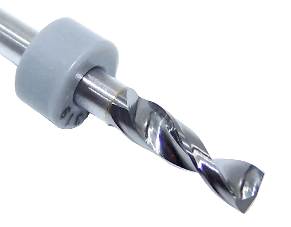 150.1319.500 Kyocera 3.35mm Carbide 2 Flute Drill PCB Type .1319" Diameter .500 Flute 1.50" Length .125" Shank 165° Point