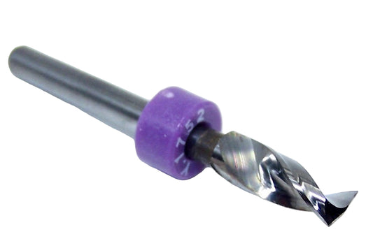 150.1752.500 Kyocera 4.45mm Carbide 2 Flute Drill PCB Type 165° Point 0.1752" Diameter .500" Flute 1.50" Length .125" Shank