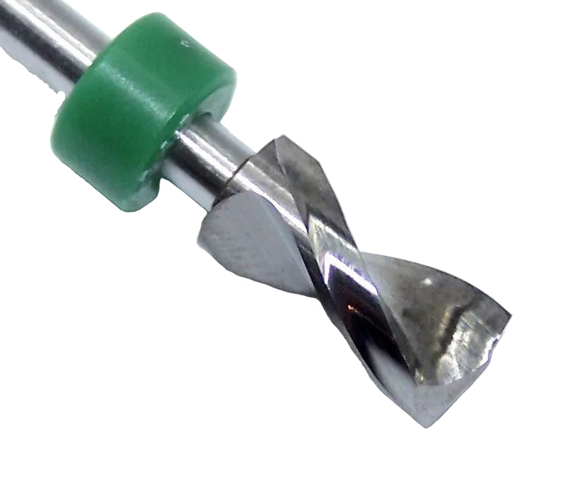 150.2343.500 Kyocera 5.95mm Carbide 2 Flute Drill PCB Type .2343" Diameter .500" Flute 1.50" Length .125" Shank 165° Point