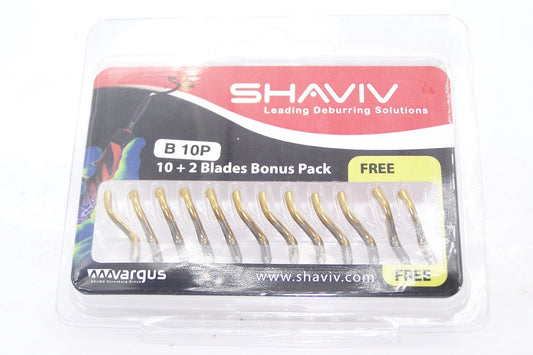 151-29015 Shaviv B10P 29015 High Speed Steel PVD TiN Coated Right Hand Deburr Replacement Blade (Pack of 12)