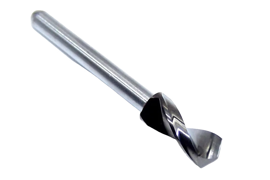 155-2008.500 Kyocera 5.10mm Carbide Drill 0.2008" Diameter 0.5000" Flute 1.5" Length 0.125" Shank 130° Point
