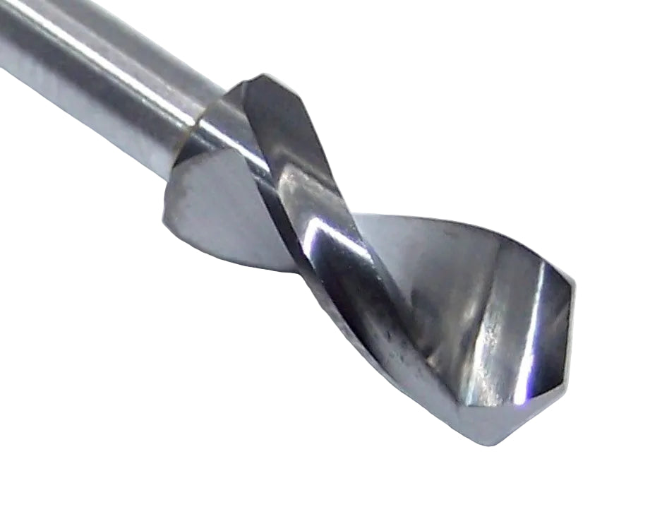 155-2130.500 Kyocera #3 Carbide 2 Flute Drill PCB Type 0.2130" Diameter 0.500" Flute 1.50" Length 0.125" Shank 130° Point