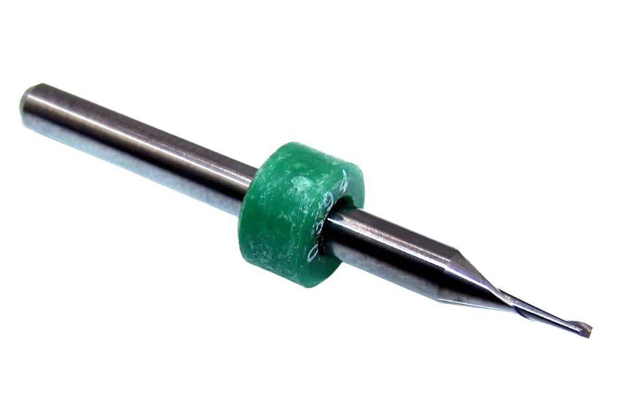 1560.0394.118 Kyocera 1.00mm Carbide 1 Flute End Mill .0394" Diameter .118" Flute 1.50" Length .125" Shank for soft materials