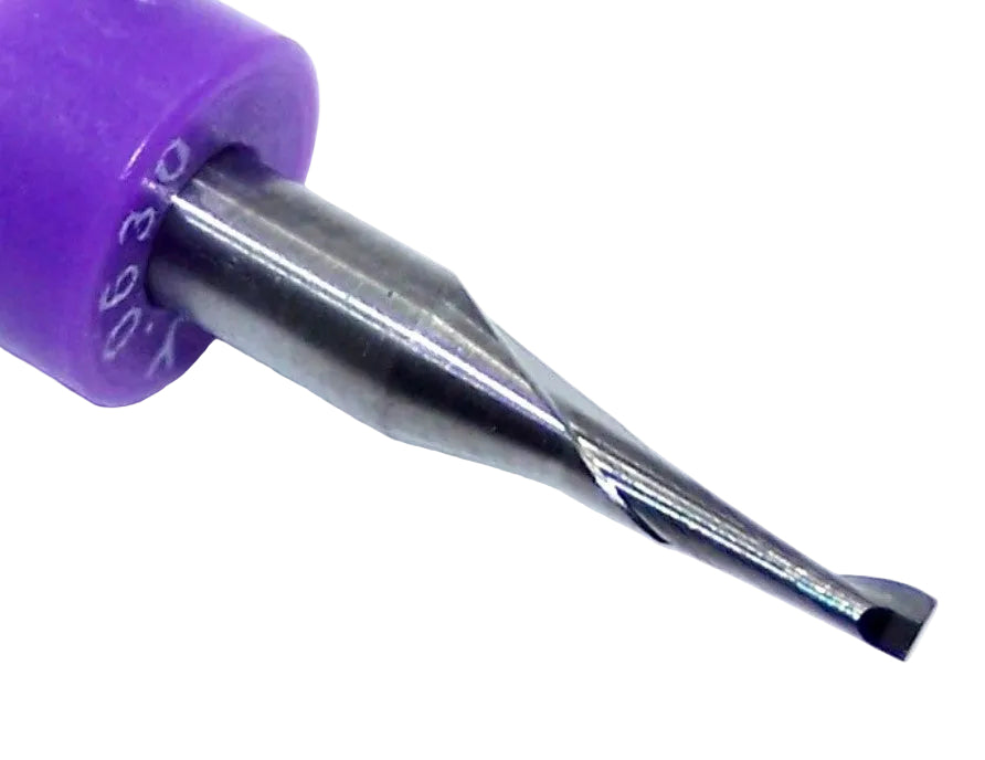 1560.0630.189 Kyocera 1.60mm Carbide 1 Flute End Mill Soft Material .0630" Diameter .189" Flute 1.50" Length .125" Shank