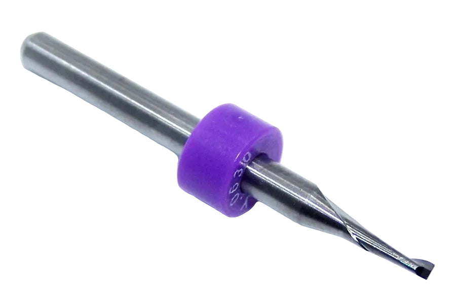 1560.0630.189 Kyocera 1.60mm Carbide 1 Flute End Mill Soft Material .0630" Diameter .189" Flute 1.50" Length .125" Shank