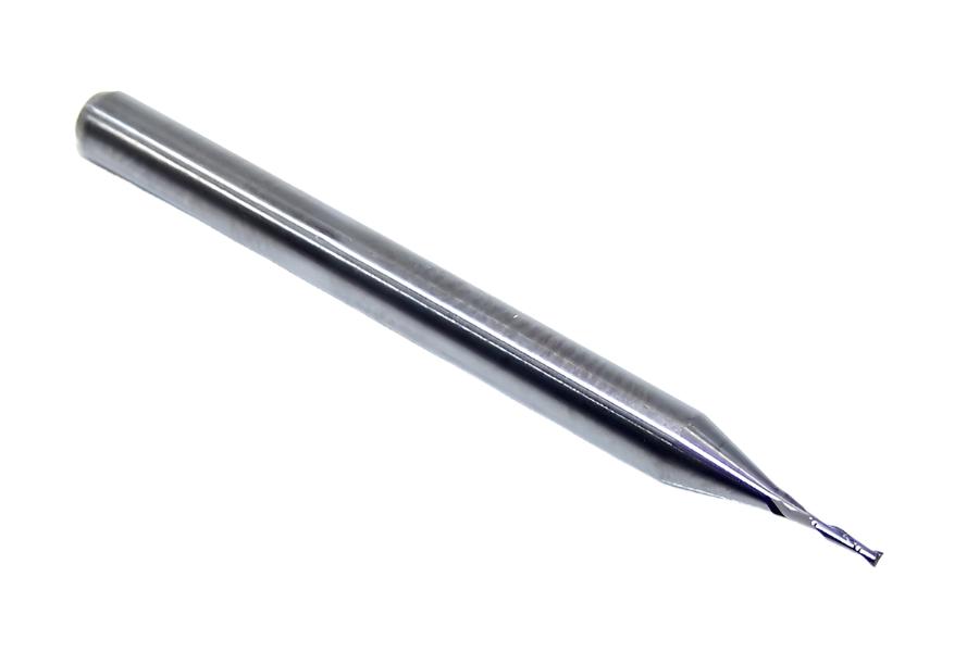 1600-0276.120 Kyocera 0.70mm Carbide 2 Flute End Mill .0276" Diameter .120" Flute 1.50" Length .125" Shank (ringless)