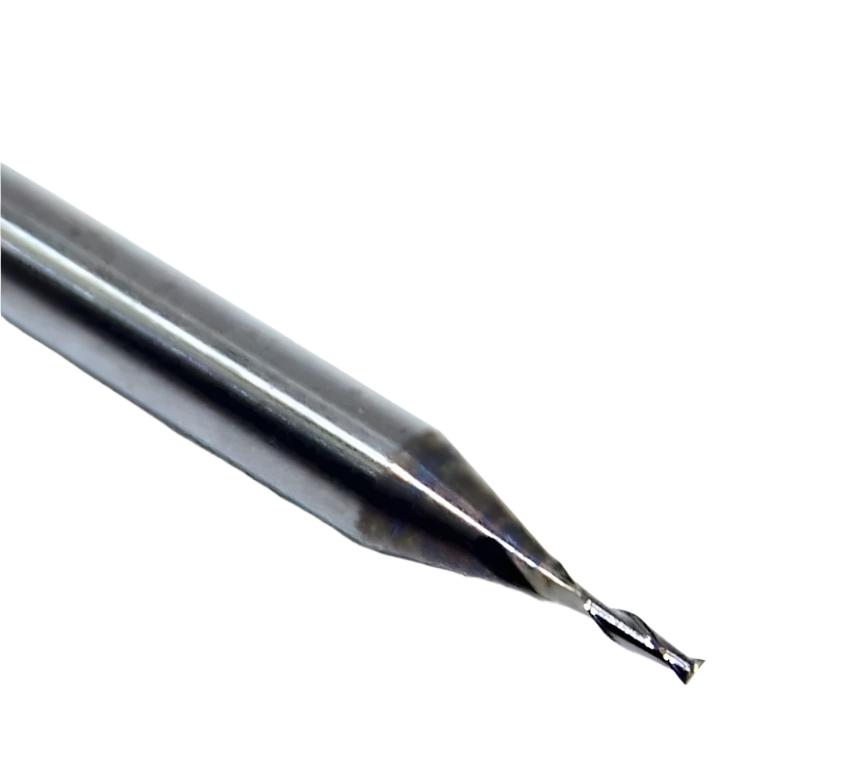 1600-0315.120 Kyocera 0.80mm Carbide 2 Flute End Mill .0315" Diameter .120" Flute 1.50" Length .125" Shank (ringless)