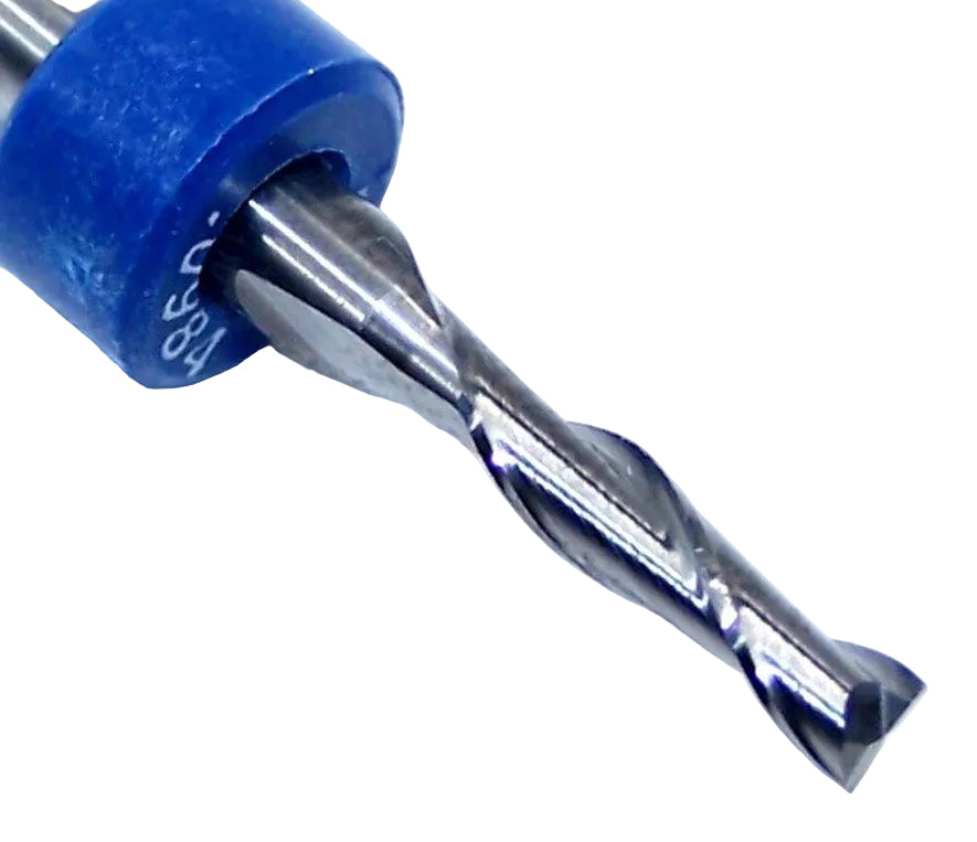 1600.0984.390 Kyocera 2.50mm Carbide 2 Flute End Mill PCB Type .0984" Diameter .394" Flute 1.50" Length .125" Shank