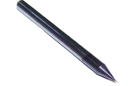 1610-0059L018 Kyocera 0.15mm Carbide 2 Flute End Mill ALTiN Coated 0.0059" Diameter 0.0177" Flute 1.5" Length 0.1181" Shank