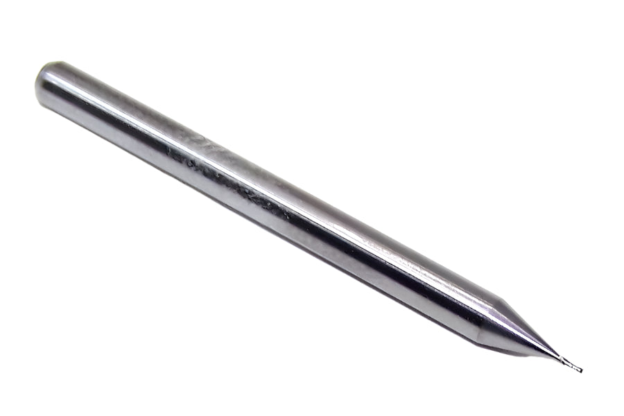 1610-0138.041 Kyocera 0.35mm Carbide 2 Flute End Mill 0.0138" Diameter 0.0410" Flute 1.5" Length 0.1181" Shank