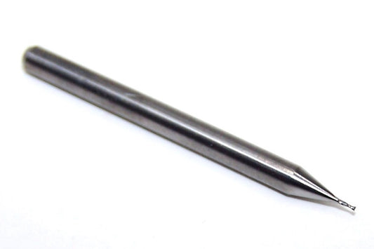 1610-0177.053 Kyocera 0.45mm Carbide 2 Flute End Mill 0.0177" Diameter 0.0530" Flute 1.5" Length 0.1181" Shank