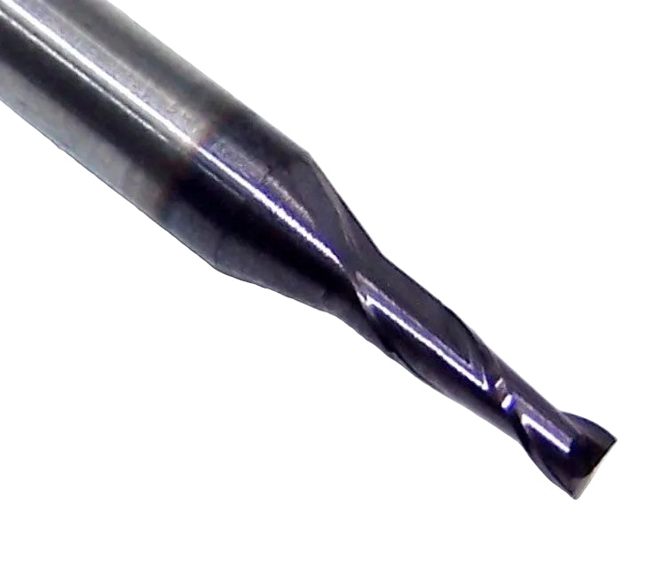 1610-0625L188 Kyocera 1/16" Carbide 2 Flute End Mill AlTiN Coated 0.0625 Diameter .188" Flute 1.50" Length .125" Shank
