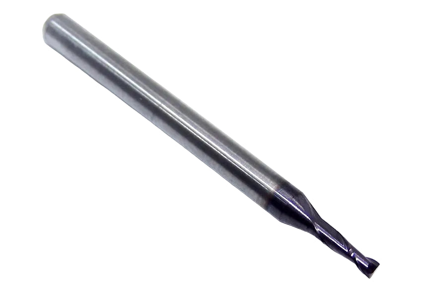 1610-0625L188 Kyocera 1/16" Carbide 2 Flute End Mill AlTiN Coated 0.0625 Diameter .188" Flute 1.50" Length .125" Shank