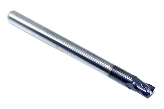 1820-1200L180 Kyocera 0.1200" Carbide 4 Flute End Mill Stub ALTiN Coated 0.1200" Diameter 0.180" Flute 1.50" Length 0.125" Shank