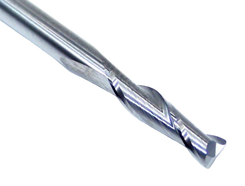 1613-1250.500CR Kyocera 1/8" Carbide 2 Flute End Mill 0.010" Radius 0.1250" Diameter 0.500" Flute 1.50" Length .1250" Shank