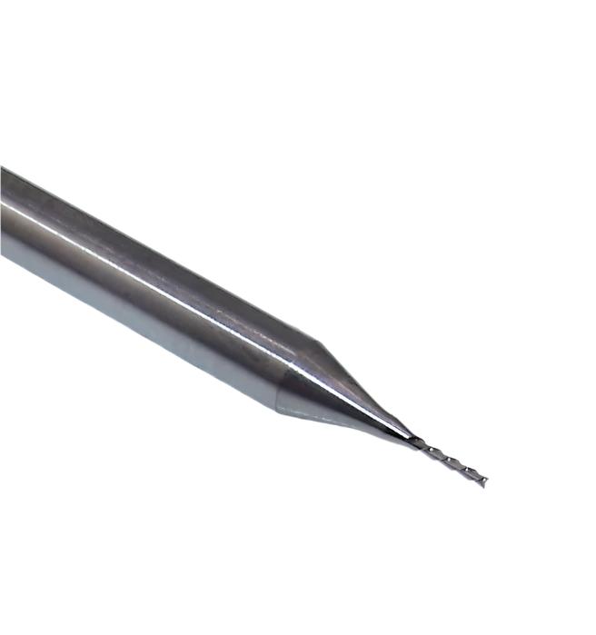 1650-0197.098J1 Kyocera 0.50mm Carbide 2 Flute End Mill Down Cut SQ .0197" Diameter .098" Flute 1.50" Length .125" Shank