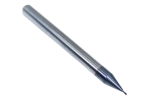 1620-0170L026 Kyocera 0.0170" Carbide 2 Flute End Mill ALTiN Coated 0.0170" Diameter 0.0260" Flute 1.5" Length 0.125" Shank