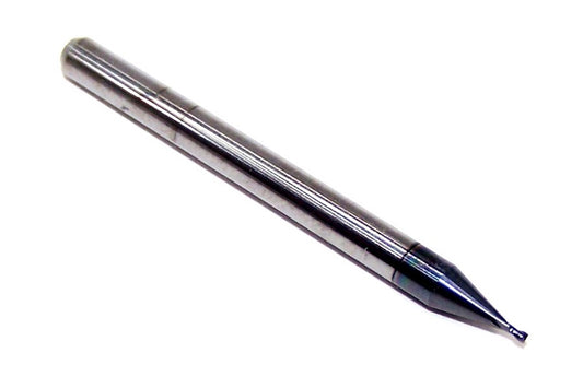 1620-0280L042 Kyocera 0.0280" Carbide 2 Flute End Mill ALTiN Coated 0.0280" Diameter 0.0420" Flute 1.5" Length 0.125" Shank