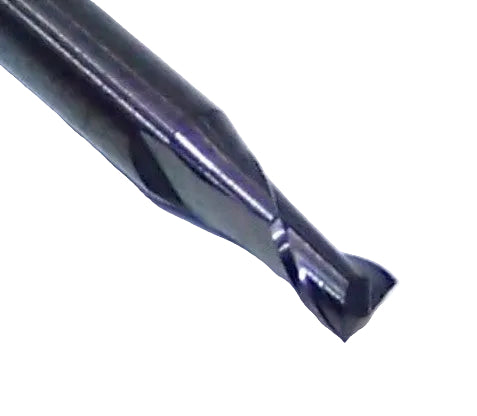 1620-0938L141 Kyocera 3/32" Carbide 2 Flute End Mill ALTiN Coated 0.0938" Diameter 0.141" Flute 1.5" Length 0.125" Shank