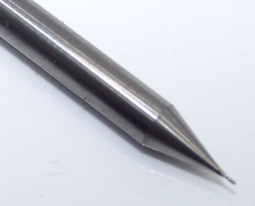 1625-0090.027 Kyocera 0.009" Carbide 2 Flute End Mill Ball End 0.0090" Diameter 0.0270" Flute 1.5" Length 0.125" Shank
