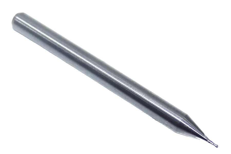 1625-0170.051 Kyocera 0.0170" Carbide 2 Flute End Mill Ball End 0.0170" Diameter 0.051" Flute 1.50" Length 0.125" Shank