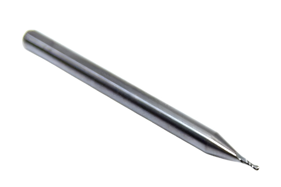 1625-0276.083 Kyocera Carbide 2 Flute Carbide Ball End Mill .0276" Diameter .083" Flute 1.50" Length .118" Shank