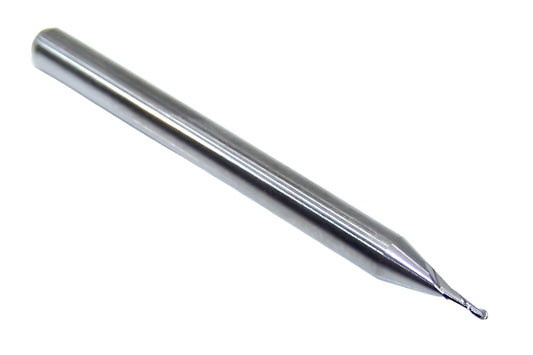 1625-0320.096 Kyocera 0.0320" Carbide 2 Flute End Mill Ball End 0.0320" Diameter 0.0960" Flute 1.5" Length 0.125" Shank